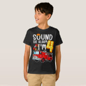 Sound The Alarm Ich bin 4 Feuerwehrmann Motor Feue T-Shirt (Vorne ganz)