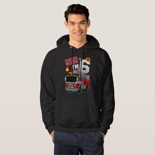 Sound The Alarm Ich bin 6 Feuerwehrmänner Männer Hoodie (Vorne ganz)