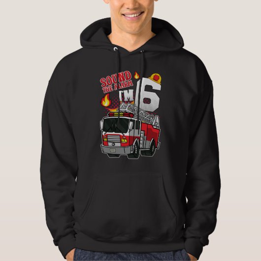 Sound The Alarm Ich bin 6 Feuerwehrmänner Männer Hoodie (Vorderseite)