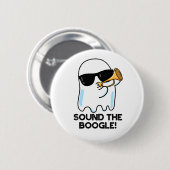 Sound The Boogle Funny Ghost Bugle Pun  Button (Vorne & Hinten)