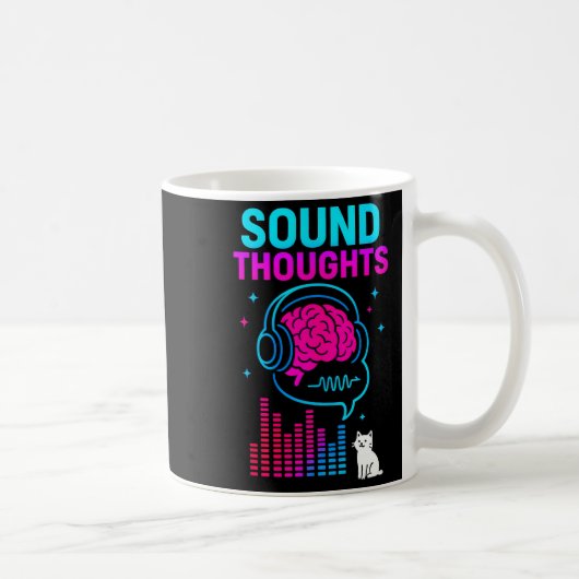 Sound Thoughts Stoic Philosophy Minimalist Slogan Kaffeetasse (Rechts)
