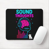 Sound Thoughts Stoic Philosophy Minimalist Slogan Mousepad (Mit Mouse)