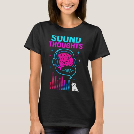 Sound Thoughts Stoic Philosophy Minimalist Slogan T-Shirt (Vorderseite)