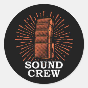 Sound-Typ der SOUND-CREW-Audio-Techniker Runder Aufkleber