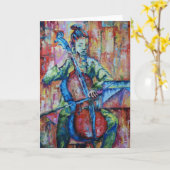 Sound und Musik II - Grußkarte Karte (Gelbe Blume)