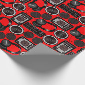 Sound- und Subwoofer-Lautsprecher Geschenkpapier (Ecke)