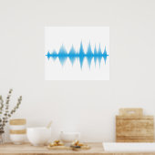 Sound Wave Art Geschenk für sie / ihn Poster (Küche)