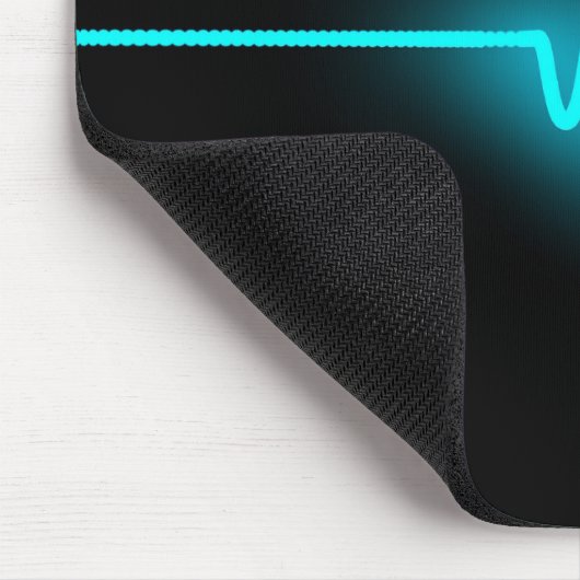 Sound Wave - Blau auf schwarz Mousepad (Ecke)
