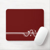 Sound Wave - Dark Maroon Mousepad (Mit Mouse)
