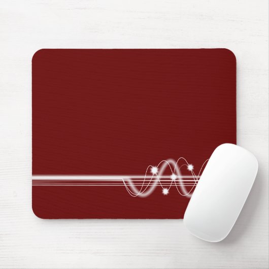 Sound Wave - Dark Maroon Mousepad (Mit Mouse)