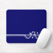Sound Wave - Dunkelblau Mousepad (Mit Mouse)