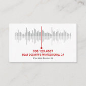 Sound Wave Frequency Audio Engineer Deejay Visitenkarte (Vorderseite)