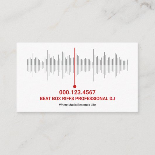 Sound Wave Frequency Audio Engineer Deejay Visitenkarte (Vorderseite)