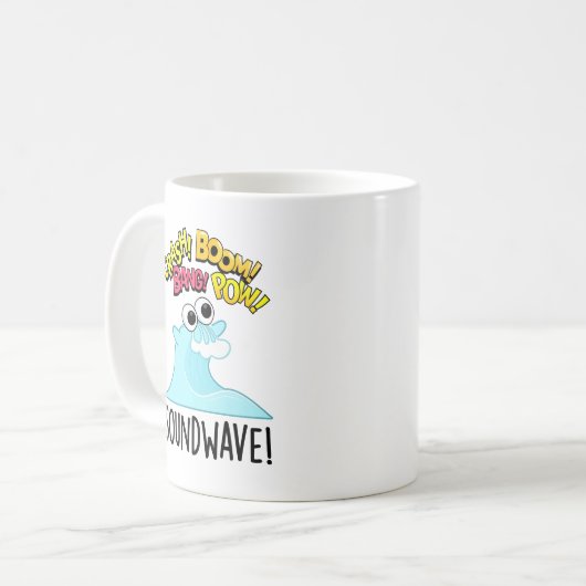 Sound Wave Funny Ocean Pub Kaffeetasse (Vorderseite Links)