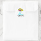 Sound Wave Funny Ocean Pub Runder Aufkleber (Tasche)