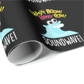 Sound Wave Funny Ocean Pun Dark BG Geschenkpapier (Rolleneckpunkt)