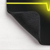 Sound Wave - Gelb auf schwarz Mousepad (Ecke)