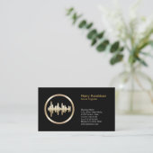Sound Wave Icon Sound Engineer Business Card Visitenkarte (Stehend Vorderseite)