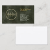 Sound Wave Icon Sound Engineer Business Card Visitenkarte (Vorne/Hinten)