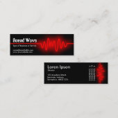 Sound Wave - Rot und Schwarz Mini Visitenkarte (Vorne/Hinten)