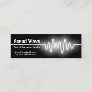 Sound Wave - Rot und Schwarz Mini Visitenkarte
