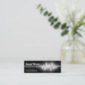 Sound Wave - Rot und Schwarz Mini Visitenkarte (Stehend Vorderseite)