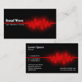 Sound Wave - Rot und Schwarz Visitenkarte (Vorne/Hinten)
