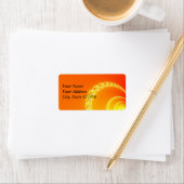 Sound Waves Fraktal Art Adressaufkleber (Insitu)