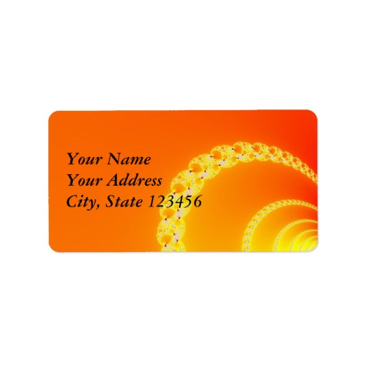 Sound Waves Fraktal Art Adressaufkleber (Vorne)