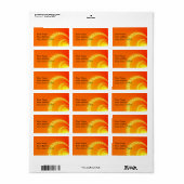 Sound Waves Fraktal Art Adressaufkleber (Vorne)