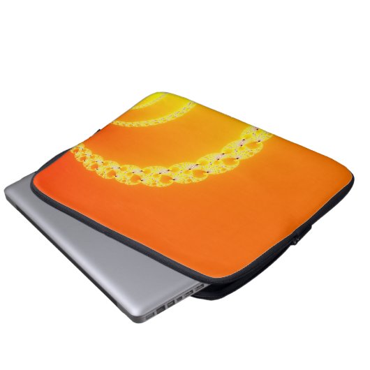 Sound Waves Fraktal Art Laptopschutzhülle (Vorne Knopf)