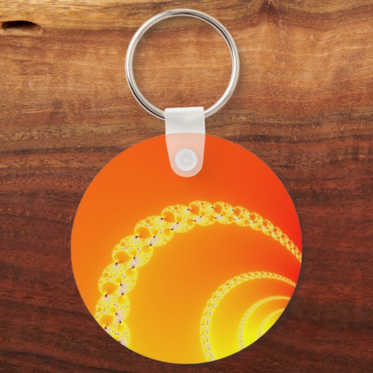 Sound Waves Fraktal Art Schlüsselanhänger (Vorderseite)