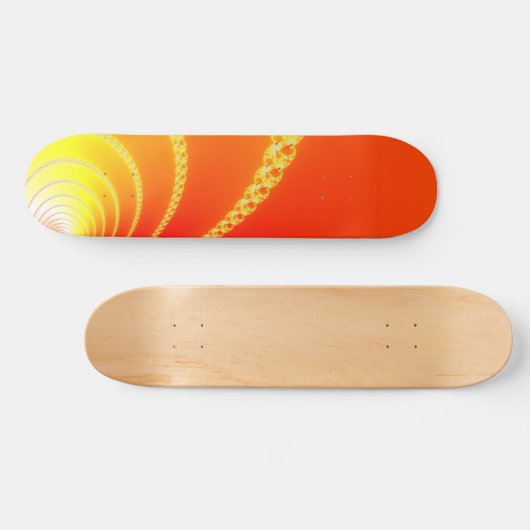 Sound Waves Fraktal Art Skateboard (Horizontal)