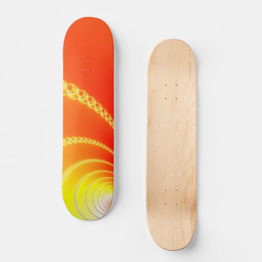 Sound Waves Fraktal Art Skateboard (Vorderseite)