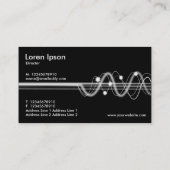 Sound Waves II - Black Visitenkarte (Rückseite)