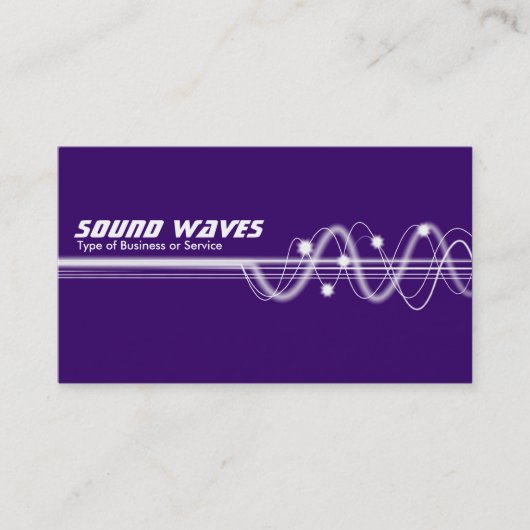 Sound Waves II - Deep Violet Visitenkarte (Vorderseite)
