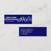 Sound Waves II - Dunkelblau Mini Visitenkarte (Vorne/Hinten)