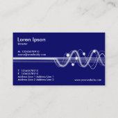 Sound Waves II - Dunkelblau Visitenkarte (Rückseite)