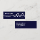 Sound Waves II - Dunkles Navy Blue Mini Visitenkarte (Vorne/Hinten)