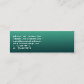 Sound Waves II - Schattiertes Grün Mini Visitenkarte (Rückseite)
