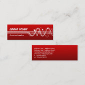 Sound Waves II - Schattiertes Rot Mini Visitenkarte (Vorne/Hinten)