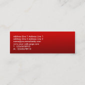Sound Waves II - Schattiertes Rot Mini Visitenkarte (Rückseite)