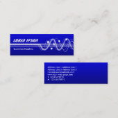 Sound Waves II - Shaded Blue Mini Visitenkarte (Vorne/Hinten)