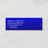 Sound Waves II - Shaded Blue Mini Visitenkarte (Rückseite)