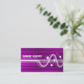 Sound Waves - Magenta Brushed Texture Visitenkarte (Stehend Vorderseite)