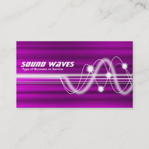 Sound Waves - Magenta Brushed Texture Visitenkarte