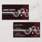 Sound Waves - Spot Corner - Red Visitenkarte (Vorne/Hinten)