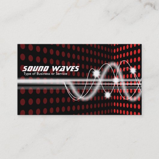 Sound Waves - Spot Corner - Red Visitenkarte (Vorderseite)