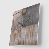 Sound Wood I Quadratische Wanduhr (Winkel)