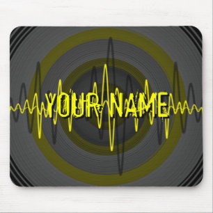 Sound Yellow Dark 'Name' Mousepad